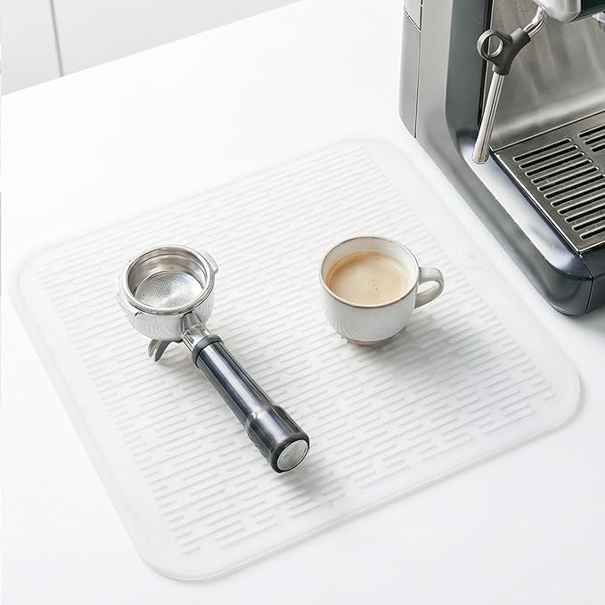 MicoYang Silicone Dish Drying Mat for Multiple Usage,Easy clean,Eco-friendly,Heat-resistant Silicone Mat for Kitchen Counter or Sink,Refrigerator or Drawer Liner Translucent XL 18 inches x 16 inches - Image 8
