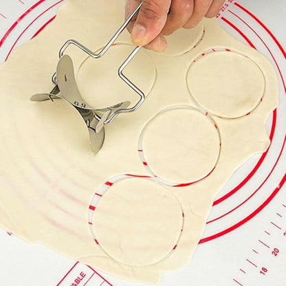 Stainless Steel Large Dumpling Skin Dough Circle Roller Machine Cutters Home Baking Maker Kitchen Pie Pizza Pastry Rolling Tools