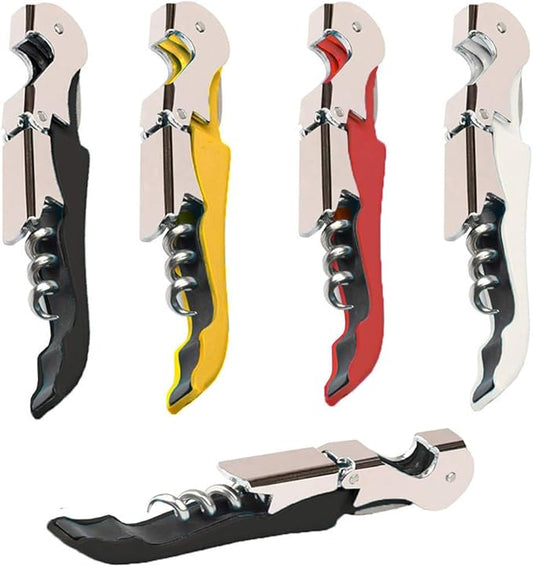 Professional Waiter Corkscrew Wine Openers Set, Heavy Duty Stainless Steel Hinges Wine Key for Restaurant Waiters, Sommelier, Bartenders by Kit-Home