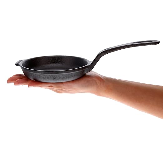 Victoria 4-Inch Cast Iron Skillet, Pre-Seasoned Cast Iron Frying Pan with Long Handle, Made in Colombia by VictoriaCastIron