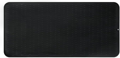 MicoYang Silicone Dish Drying Mat for Multiple Usage,Easy clean,Eco-friendly,Heat-resistant Silicone Mat for Kitchen Counter or Sink,Refrigerator or Drawer Liner Black 5XL 36inches x 18inches by MicoYang