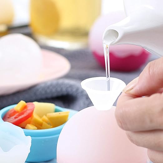 KongNai 4 Sizes Kitchen Funnel Set, Food Grade Silicone Collapsible Funnel, Funnels for Kitchen Use Filling Bottles, Canning, Cooking, and Water Powder Transfer - Image 7