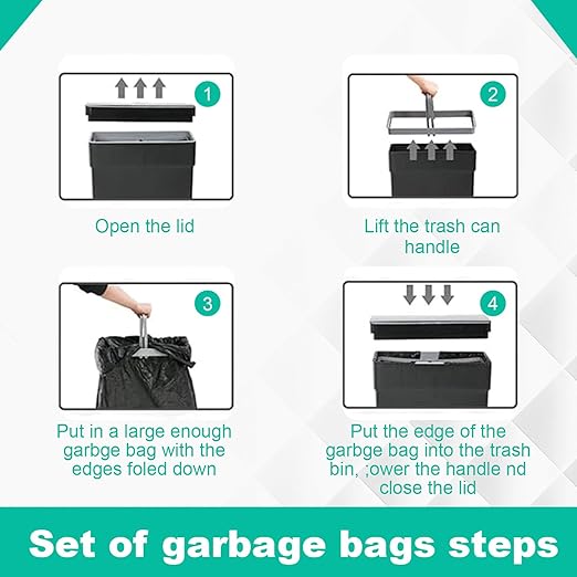 BestOffice 13 Gallon Trash Can Automatic Kitchen Trash Can Touch Free High-Capacity Garbage Can with Lid for Bedroom Bathroom Home Office 50 Liter (Black, 1) (3, Black) - Image 6