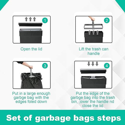 BestOffice 13 Gallon Trash Can Automatic Kitchen Trash Can Touch Free High-Capacity Garbage Can with Lid for Bedroom Bathroom Home Office 50 Liter (Black, 1) (2, Black) - Image 5