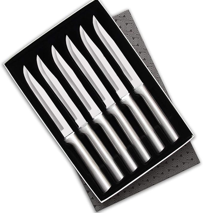 Rada Cutlery Six Utility/Steak Knives Gift Set (S06), 6-Piece Knife Set, Stainless Steel Blades, Silver Handle