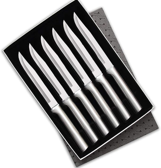 Rada Cutlery Six Utility/Steak Knives Gift Set (S06), 6-Piece Knife Set, Stainless Steel Blades, Silver Handle