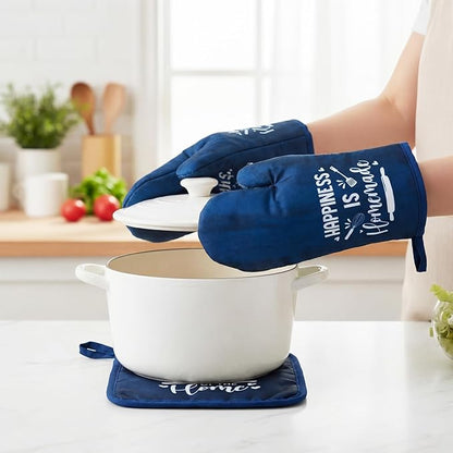 Leinuosen 8 Pcs Kitchen Towels and Oven Mitts Sets Pot Holders Dishcloths Set Kitchen Decorative Accessories Absorbent Potholders Heat Resistant for Chef Baking Cooking - Image 4