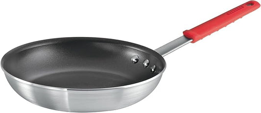 Tramontina Professional 10-Inch Non Stick Frying Pan, Heavy-Gauge Aluminum Skillet with Reinforced Nonstick Coating, Red Handle, Dishwasher and Oven Safe by Tramontina