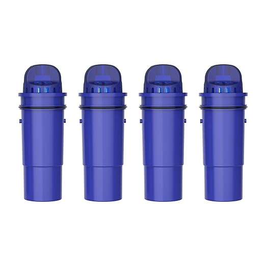 Overbest 7010 Filter Replacement for Pur®, Pur® Plus Water Filter Pitchers and Dispensers, CRF950Z, PPF951K, PPF900Z Water Filter, NSF Certified Pitcher Water Filter, 4 Pack