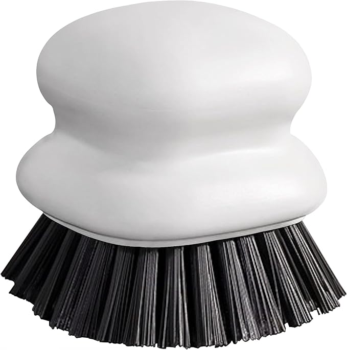 Dish Brush with Handle, Kitchen Scrub Brushes for Cleaning, Dish Scrubber with Nylon bristles for Sink, Pots, Pans (1Pack White Nylon bristles) by CDHOME