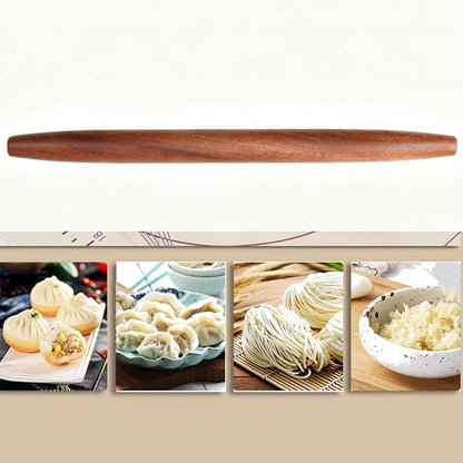 French Rolling Pin,15.75 Inches Wooden Rolling Pin for Baking,Fondant,Dough Roller for Cookie,Pizza Pie Crust, Pastry, Dough, Essential Kitchen Utensil (Brown wood color) - Image 6