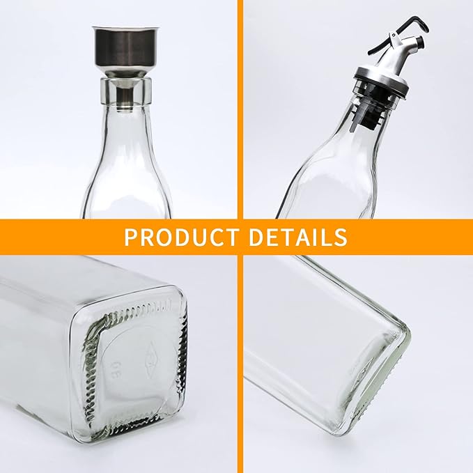 Accguan Oil Dispenser,6oz Leakproof Olive Oil Dispenser,Set with Sticker and Pen,Suitable for Storing Olive Oil, Vinegar and Other Liquids (30 PCS) - Image 3
