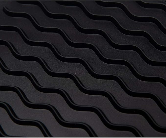 ZLR 2 Pcs Silicone Dish Drying Mat & Heat Resistant Trivet (12" x 16") - Waterproof Counter Protector for Coffee Maker - Non-Slip, BPA Free Kitchen Pad, Easy Clean Dishwasher Safe (Black) - Image 7