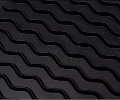 ZLR 2 Pcs Silicone Dish Drying Mat & Heat Resistant Trivet (12" x 16") - Waterproof Counter Protector for Coffee Maker - Non-Slip, BPA Free Kitchen Pad, Easy Clean Dishwasher Safe (Black) - Image 7