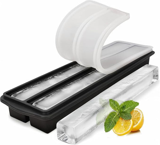 Ksestor Large Ice Cube Tray – 15.7" x 4.6" Ice Core for Beverage Dispenser – Easy Release, BPA-Free, Odor-Resistant - Drink Dispenser with Ice Core by KSESTOR