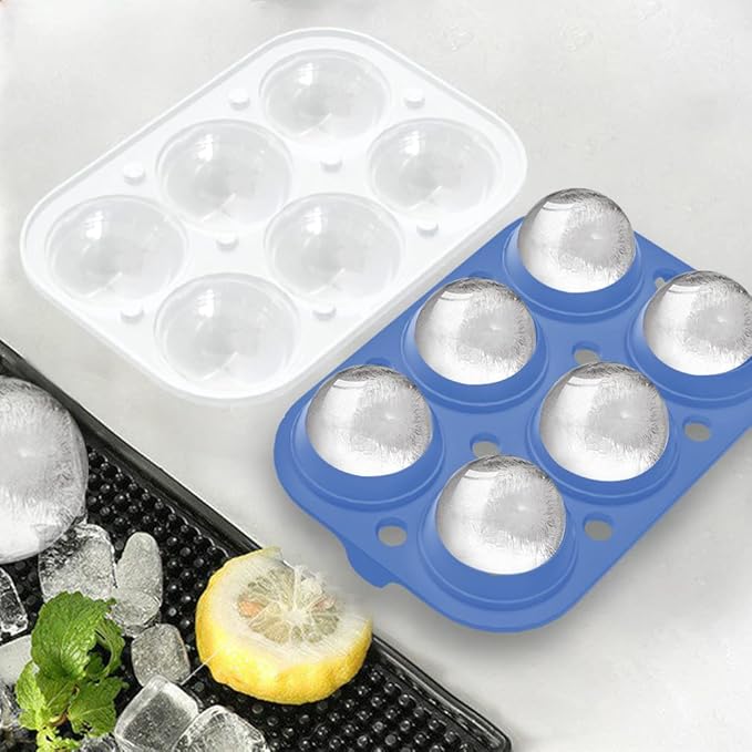 ROTTAY Ice Cube Trays (Set of 2), Sphere Ice Ball Maker with Lid & Large Square Ice Cube Maker for Whiskey, Cocktails and Homemade, Keep Drinks Chilled - Image 3