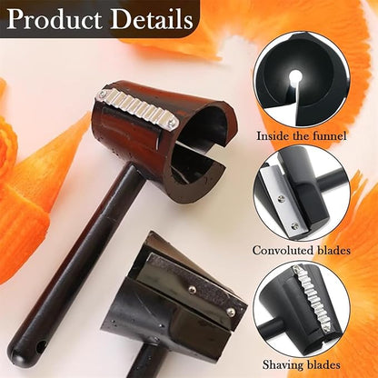 Vegetable Curler, Carrot Curler and Peeler, Spiral Shred Carving Slicer, Fruit Carving Tools,Kitchen Creative Cut Flower Tool,Rotatable Blade Peeler for Carrots, Potatoes, Cucumbe