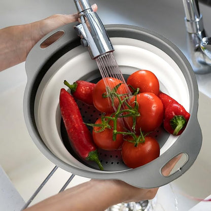 Glad Collapsible Colander Strainer - 2L | Small Pasta Drainer for Kitchen, Vegetables, and Fruit | Round Plastic Foldable Draining Basket for Easy Storage - Image 4