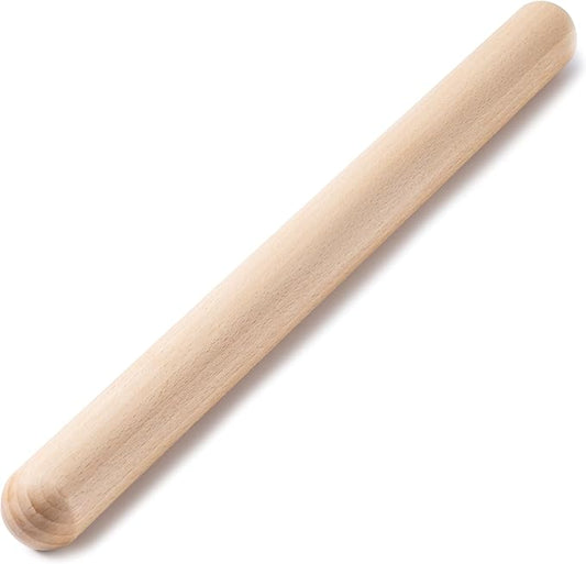 AISOSO French Rolling Pin, 17.7 Inches Wood Rolling Pins for Baking, Extra Long Classic Wooden Dough Roller for Fondant Pizza Pie Crust Cookie Pastry, Kitchen Baking Essentials, Light Yellow by Aisoso