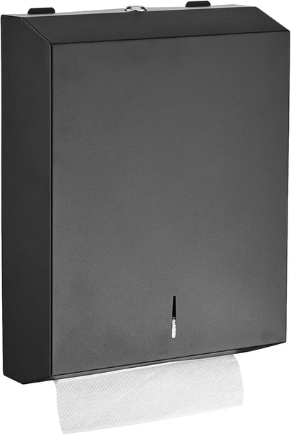 Paper Towel Dispenser Wall Mount - Multifold Trifold Paper Towel Dispensers, Large Capacity Stainless Steel Tissue Holder, Suitable for Bathrooms and Public Places Black by modunfulbathroom