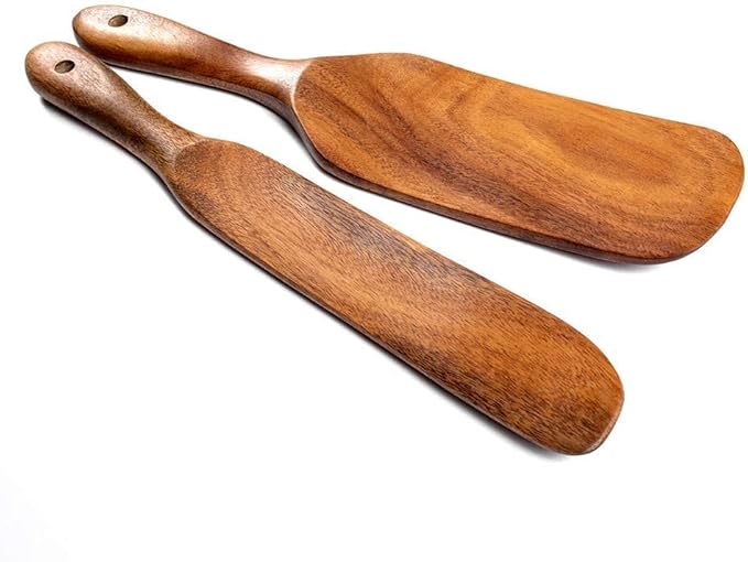 Spurtle Set, Natural Acacia Wooden Kitchen Utensils Set of 4, Wooden Spoons Utensils for Cooking, stirring, Mixing, Serving, spurtles kitchen tools as seen on tv for NonSick Cookware - Image 7