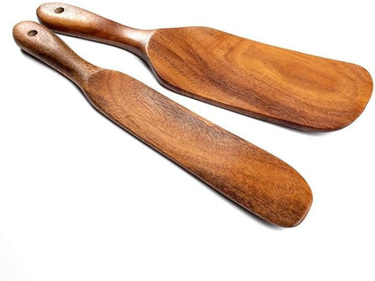 Spurtle Set, Natural Acacia Wooden Kitchen Utensils Set of 4, Wooden Spoons Utensils for Cooking, stirring, Mixing, Serving, spurtles kitchen tools as seen on tv for NonSick Cookware - Image 7