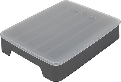 Tovolo Ice Cube Tray for Water Bottles Creates 5 Frozen Stick Tubes for Plastic & Reuseable Bottles, BPA Free Silicone Easy Release Water Bottle Ice Tray with Lid, Stackable Spill Proof Design