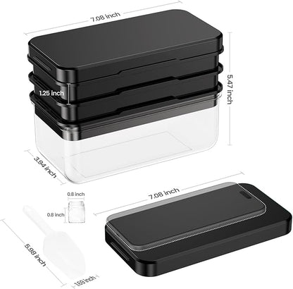 PHINOX Ice Cube Tray with Lid and Bin, 3 Pack Plastic Ice Cube Tray Molds, 84 pcs Ice Trays for freezer, Chilling Drinks, Whiskey & Cocktails, with Ice Container and Ice Scoop, BPA-Free - Image 3