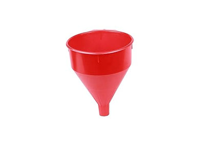 WirthCo 32006 Funnel King Red Polyethylene Funnel with Screen/Strainer, Funnel for Oil, Fuel, Gas, and Automotive, Large 6-quart Capacity by Wirthco+Engineering%2C+Inc.