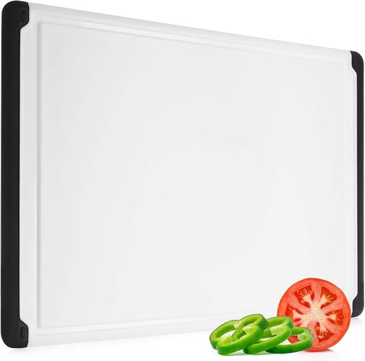 Extra Large Plastic Cutting Board for Kitchen - 18 Inch Dishwasher Safe Cutting Board, Reversible Chopping Board with Juice Groove + Non Slip Feet for Meat, Fruit, Vegetables, Meal Prep by Belwares by Belwares