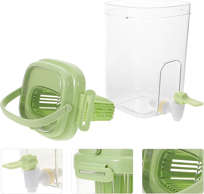 ABOOFAN Drink Dispenser for Fridge with Filter Screen, 2L Leak-proof Plastic Beverage Dispenser with Spigot for Iced Tea, Lemonade, Juice, Water Pitcher Container for BBQ, Picnic & Partie
