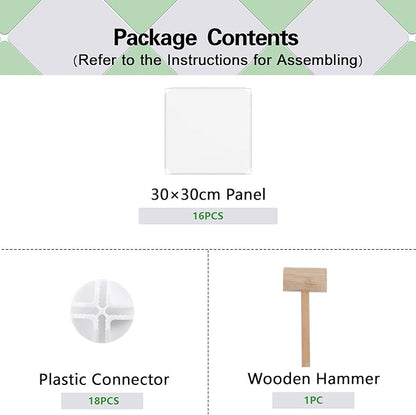 C&AHOME Cube Storage Organizer, 4-Cube Shelves Units, Closet Cabinet, DIY Plastic Modular Book Shelf Ideal for Bedroom, Living Room, Office, 24.8" L x 12.4" W x 24.8" H Milky UPCS04M