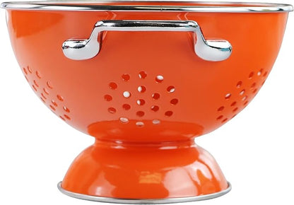 Calypso Basics by Reston Lloyd Powder Coated Enameled Colander, 3 Quart, Orange