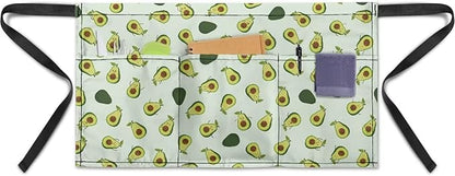 Server Apron with 3 Pockets, Waterproof Oil Waitress Waiter Half Apron for Restaurant Hotel Kitchen Cafe