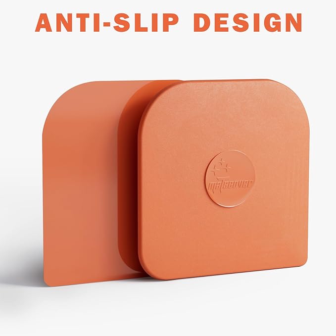 Pan Scraper, 5 Pcs Pot Scraper Plastic, Pot Scraper Non Scratch for Cast Iron, Pot and Pan Cleaning, Sturdy Scraper Kitchen Tool-Orange - Image 2