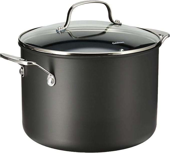 Cuisinart Chef's Classic Nonstick Hard-Anodized 8-Quart Stockpot with Lid,Black