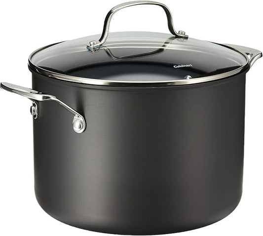 Cuisinart Chef's Classic Nonstick Hard-Anodized 8-Quart Stockpot with Lid,Black