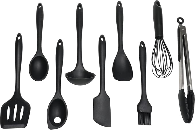 Chef Craft Premium Silicone Cooking Tongs, 12 inch, Black - Image 4