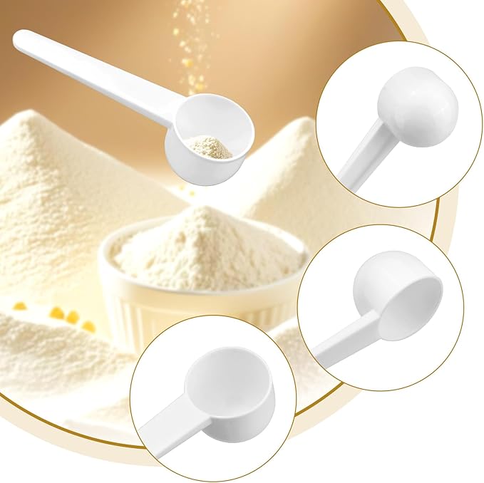 Twdrer 40-Piece 15ml (15cc) Food Grade Plastic Measuring Spoons & Coffee Scoops with Long Handle - Precise Measurement for Coffee, Baking, Spices, Protein Powder, Cooking Essentials