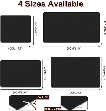 Dish Drying Mat for Kitchen, 16’’ X 18’’ Coffee Bar Mats for Countertop Fit Under Coffee Maker, Hide Stain Rubber Backed Espresso Machine Absorbent Drying Pad, Black