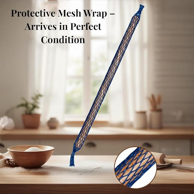 Beech Wood Non-Stick Oil Rolling Pin -Turkish Oklava-Infused Smooth Surface for Dough, Cookies, Pastry, Pizza & Bread – Traditional 18.7 Inch (48 cm) Kitchen Roller for Home & Professional Bakers - Image 7