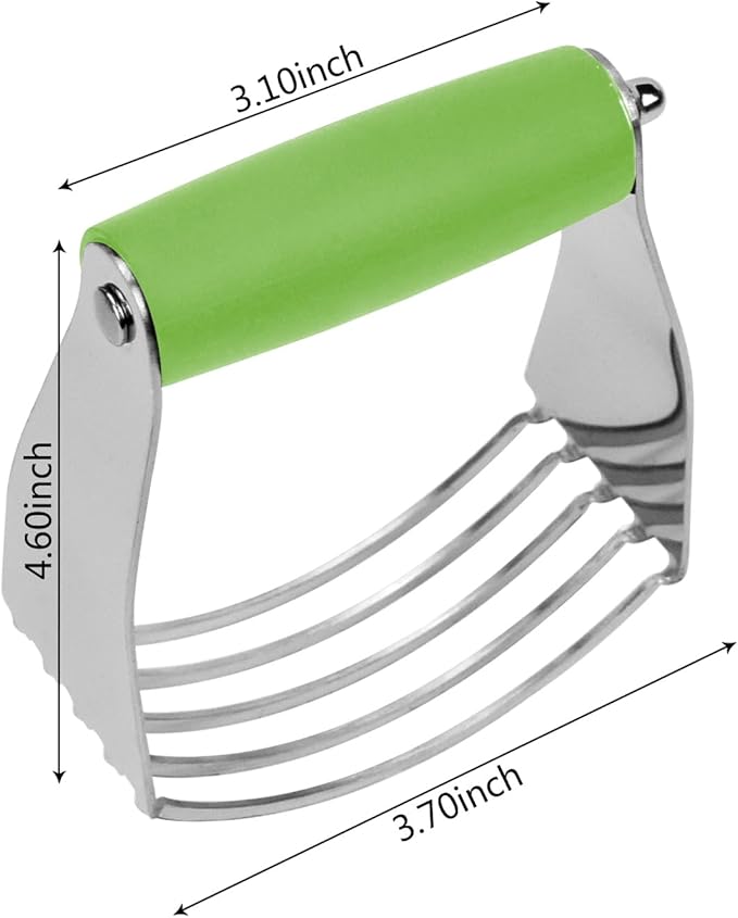 Dough Blender Heavy Duty Pastry Cutter Stainless Steel Butter Cutter Professional Baking Tool For Mixing Flour Butter (1 Pcs Green) - Image 2