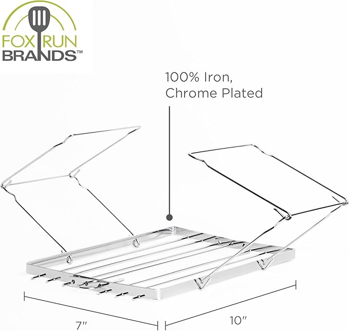 Fox Run Turkey Roasting Rack and Lifter, 11" x 6"