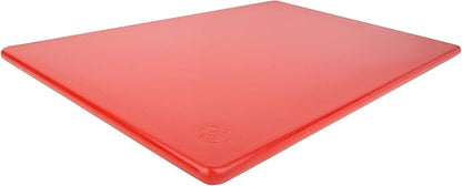 Commercial Grade 18 x 12 Red Cutting Board for Meat - Superior to HDPE Plastic - 0.5 Inch Thick Poly for Food Service, Dishwasher Safe by ThirteenChefs