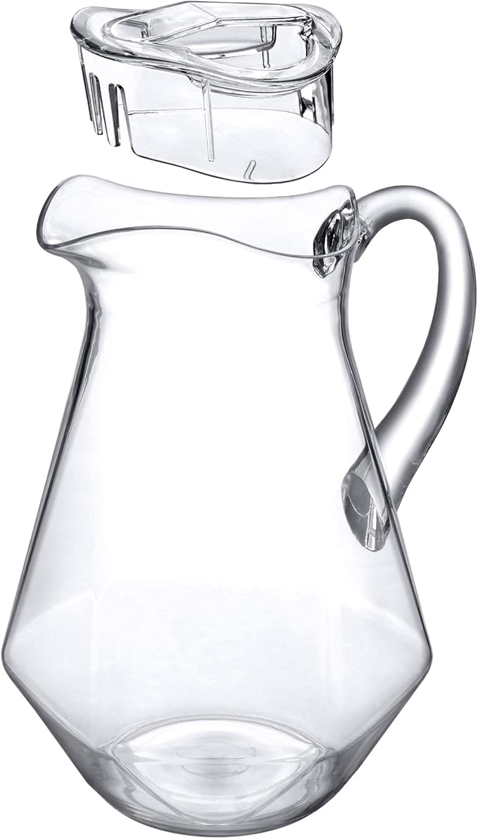 Amazing Abby - Sparkly - Plastic Pitcher (64 oz, 2 Quart), Clear Water Pitcher with Lid, Fridge Jug, BPA-Free, Shatter-Proof, Great for Iced Tea, Sangria, Lemonade, Juice, Milk, and More - Image 7
