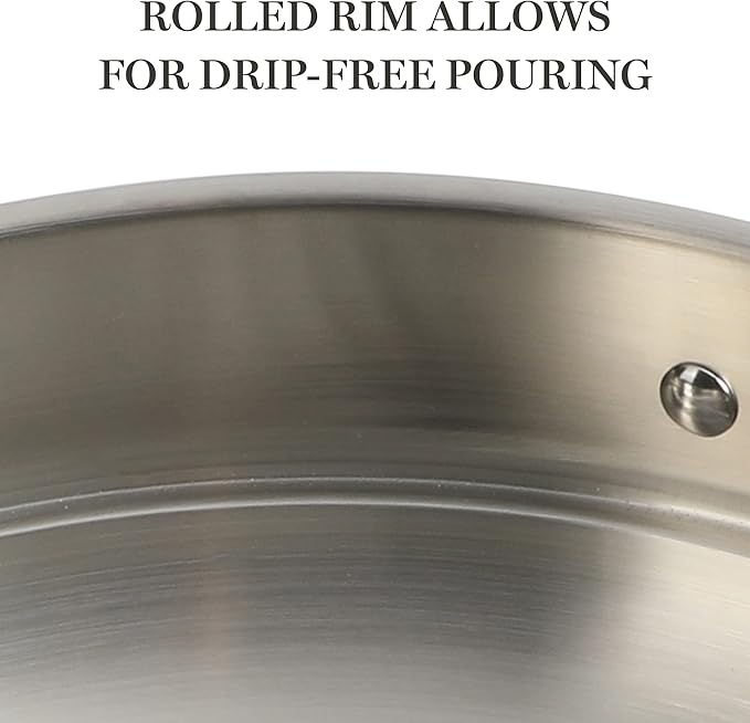 Martha Stewart Castelle 10 Piece 18/8 Durable Stainless Steel Induction Safe Non-Toxic Triply Bottom Kitchen Pots and Pans Cookware Set - Dishwasher Safe - Image 6