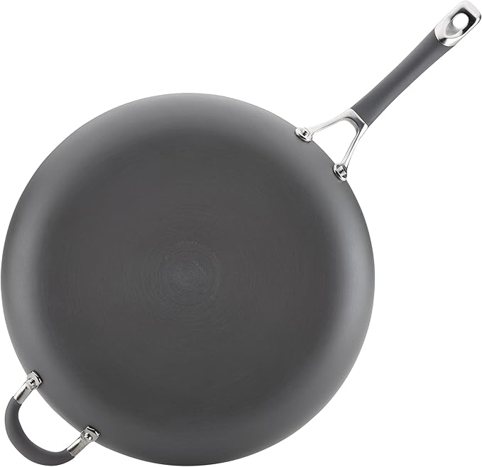 Circulon - 83906 Circulon Radiance Hard Anodized Nonstick Frying Pan / Fry Pan / Hard Anodized Skillet with Helper Handle - 14 Inch, Gray - Image 9