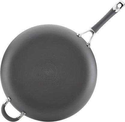 Circulon - 83906 Circulon Radiance Hard Anodized Nonstick Frying Pan / Fry Pan / Hard Anodized Skillet with Helper Handle - 14 Inch, Gray - Image 9