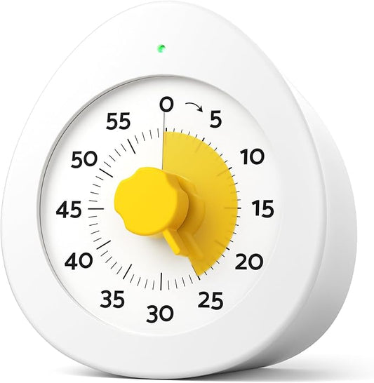 LIORQUE Visual Timer for Kids, 60-Minute Countdown Kitchen Timers for Cooking, Kids Timer with Silent Operation & Countdown Pause for Teaching Classroom Office by LIORQUEProducts