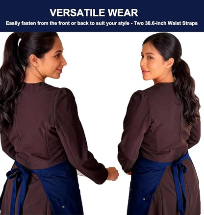 TiwerlfeServer Waist Aprons with 5 Pockets - 11.5 Inch Waterdrop & Oil Resistant Waitress Waiter Half Apron